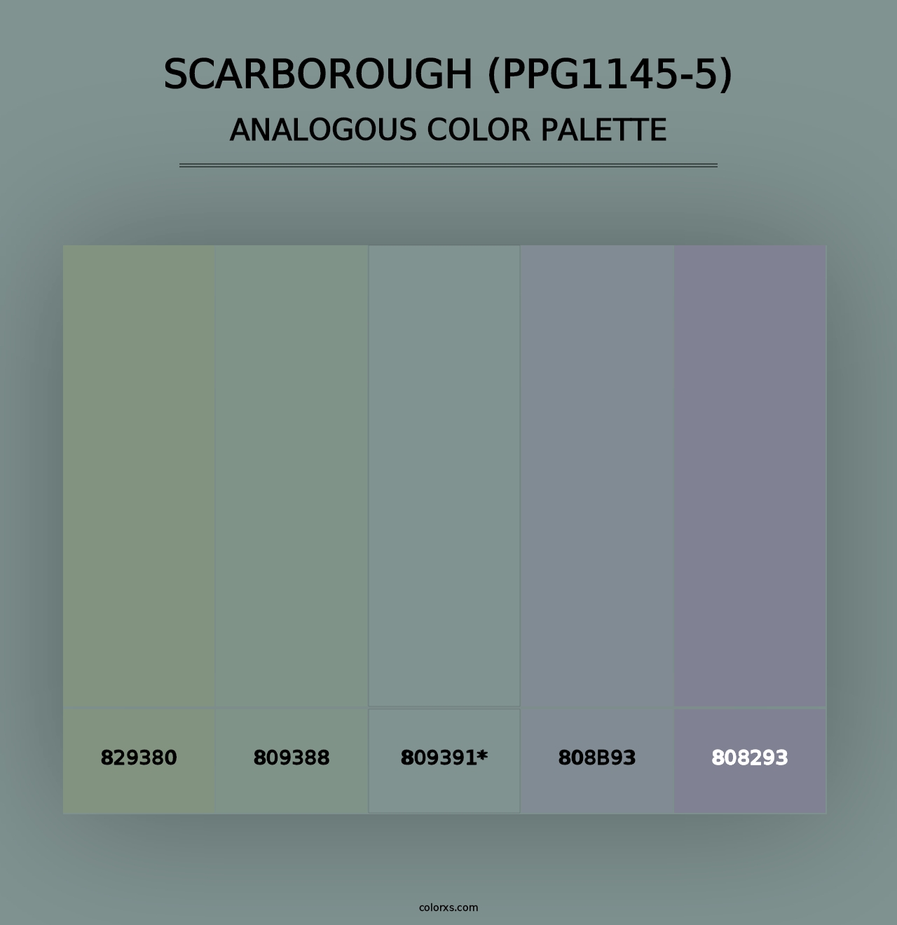 Scarborough (PPG1145-5) - Analogous Color Palette