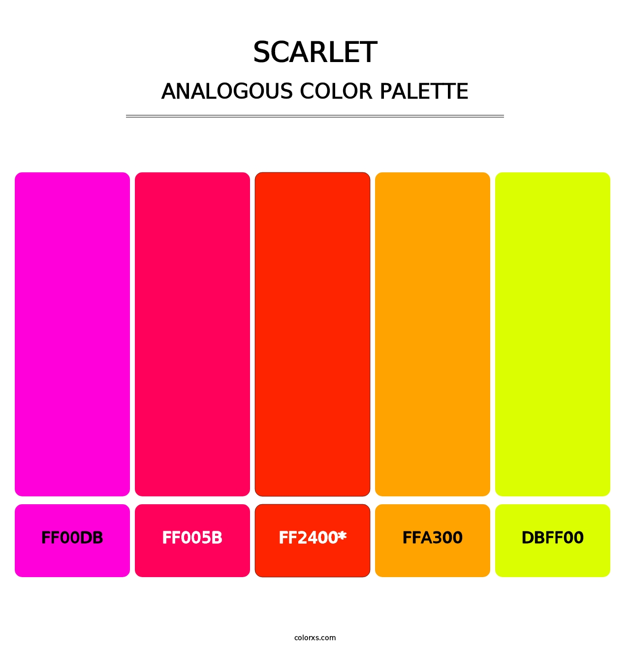 Scarlet - Analogous Color Palette