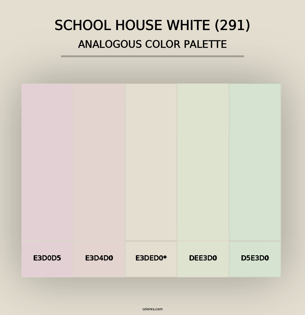 School House White (291) - Analogous Color Palette