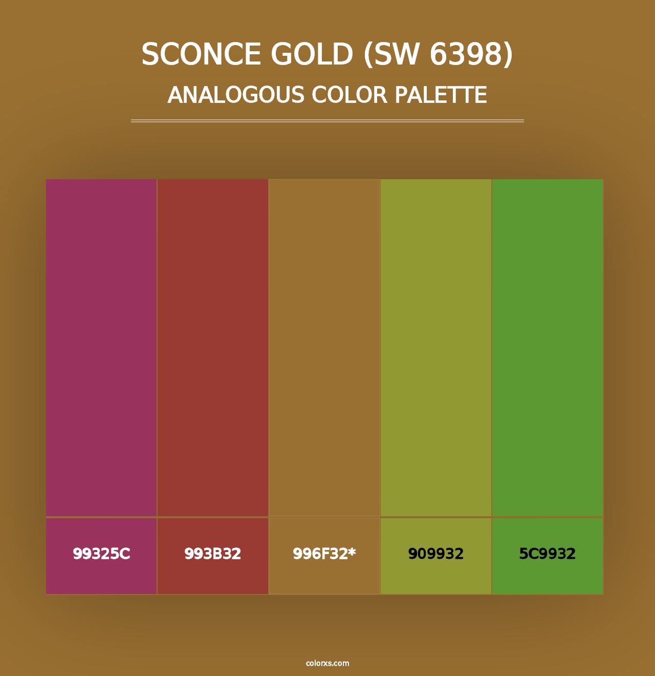 Sconce Gold (SW 6398) - Analogous Color Palette