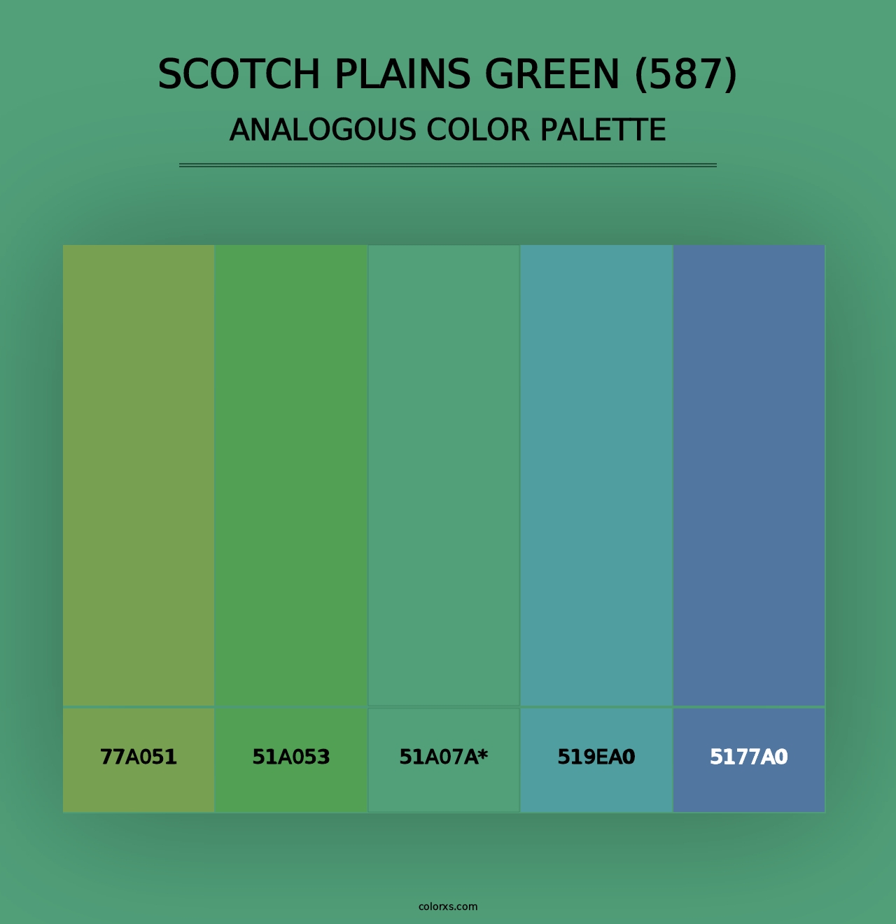 Scotch Plains Green (587) - Analogous Color Palette