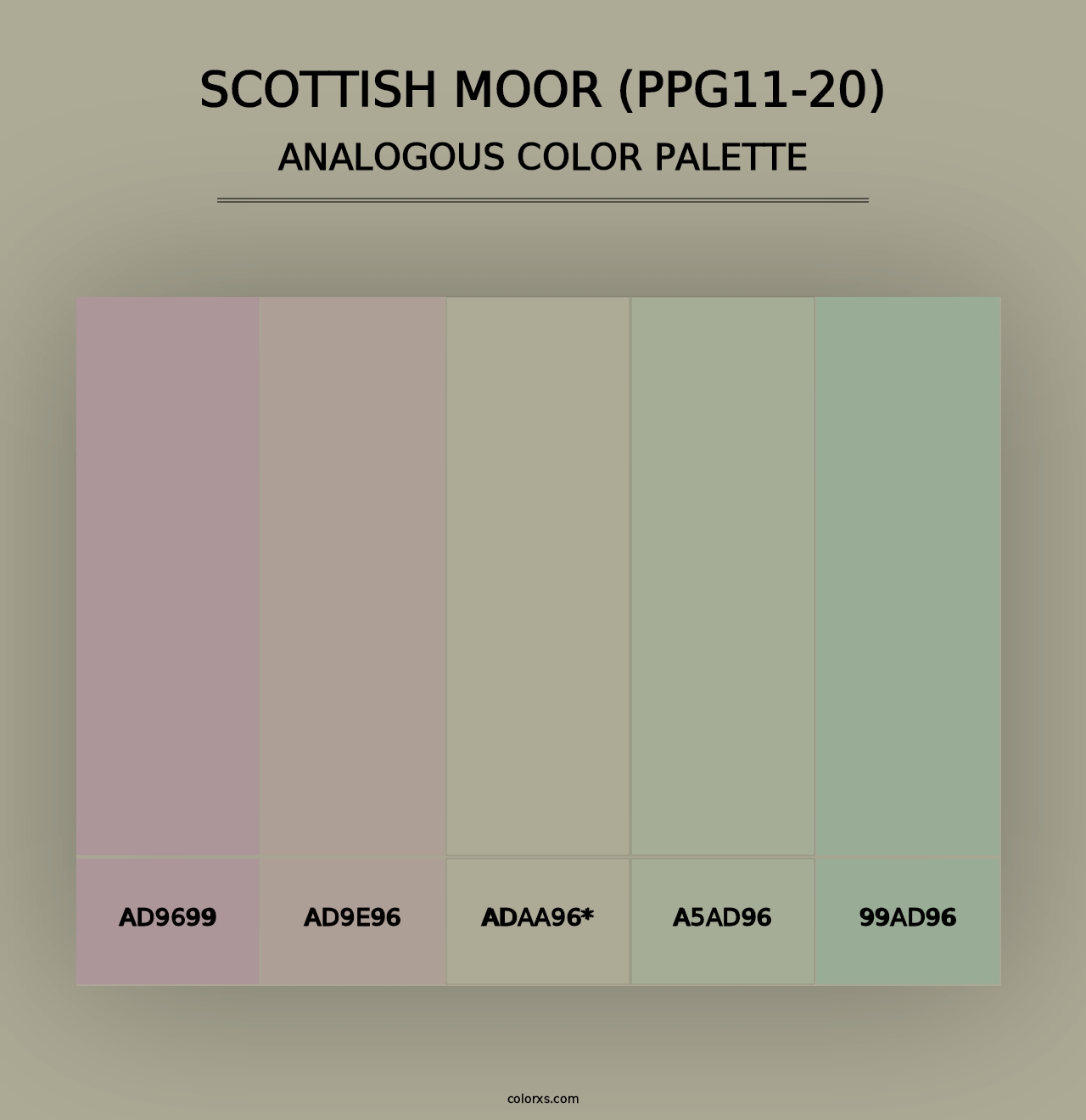 Scottish Moor (PPG11-20) - Analogous Color Palette