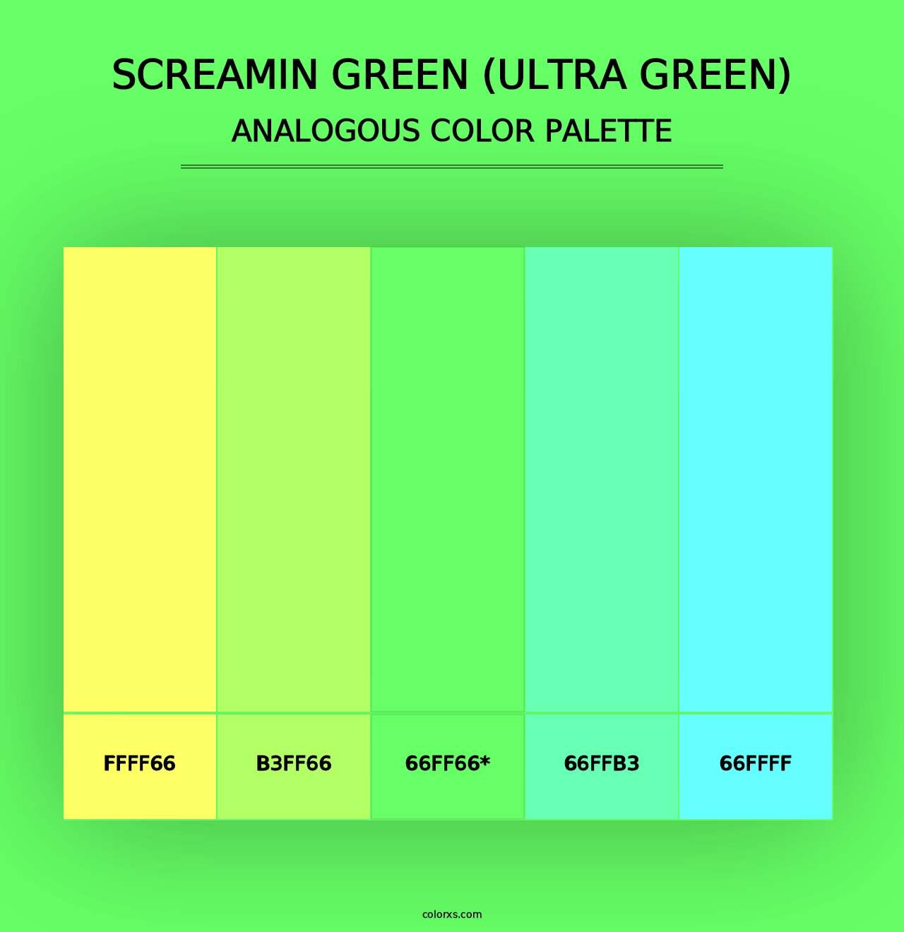 Screamin Green (Ultra Green) - Analogous Color Palette