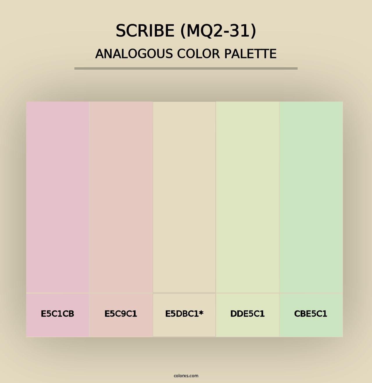 Scribe (MQ2-31) - Analogous Color Palette