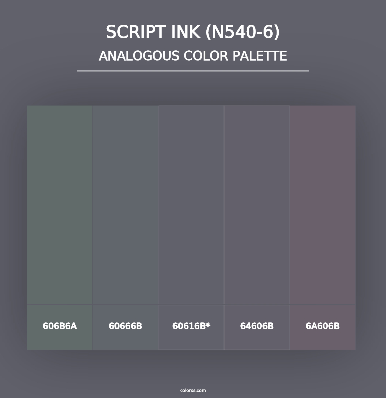 Script Ink (N540-6) - Analogous Color Palette