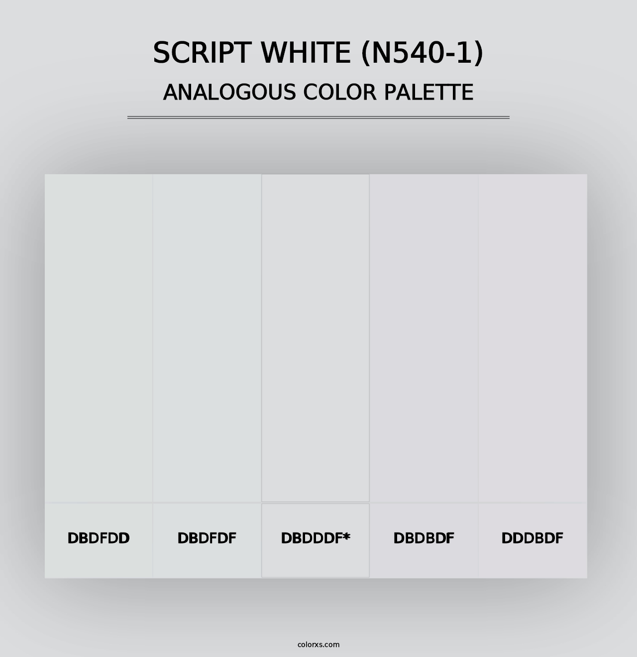 Script White (N540-1) - Analogous Color Palette