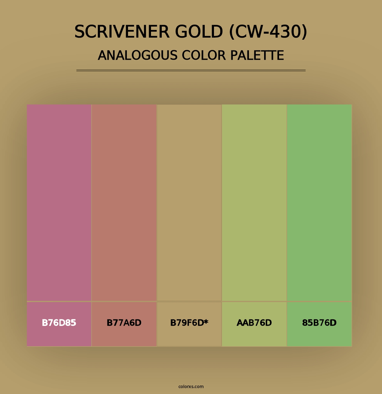 Scrivener Gold (CW-430) - Analogous Color Palette