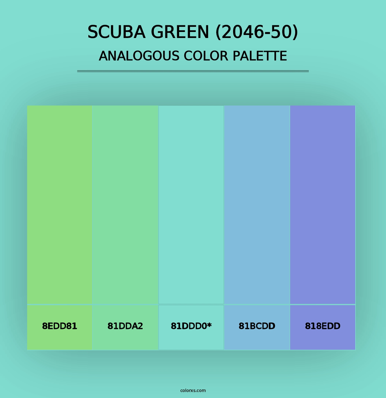 Scuba Green (2046-50) - Analogous Color Palette