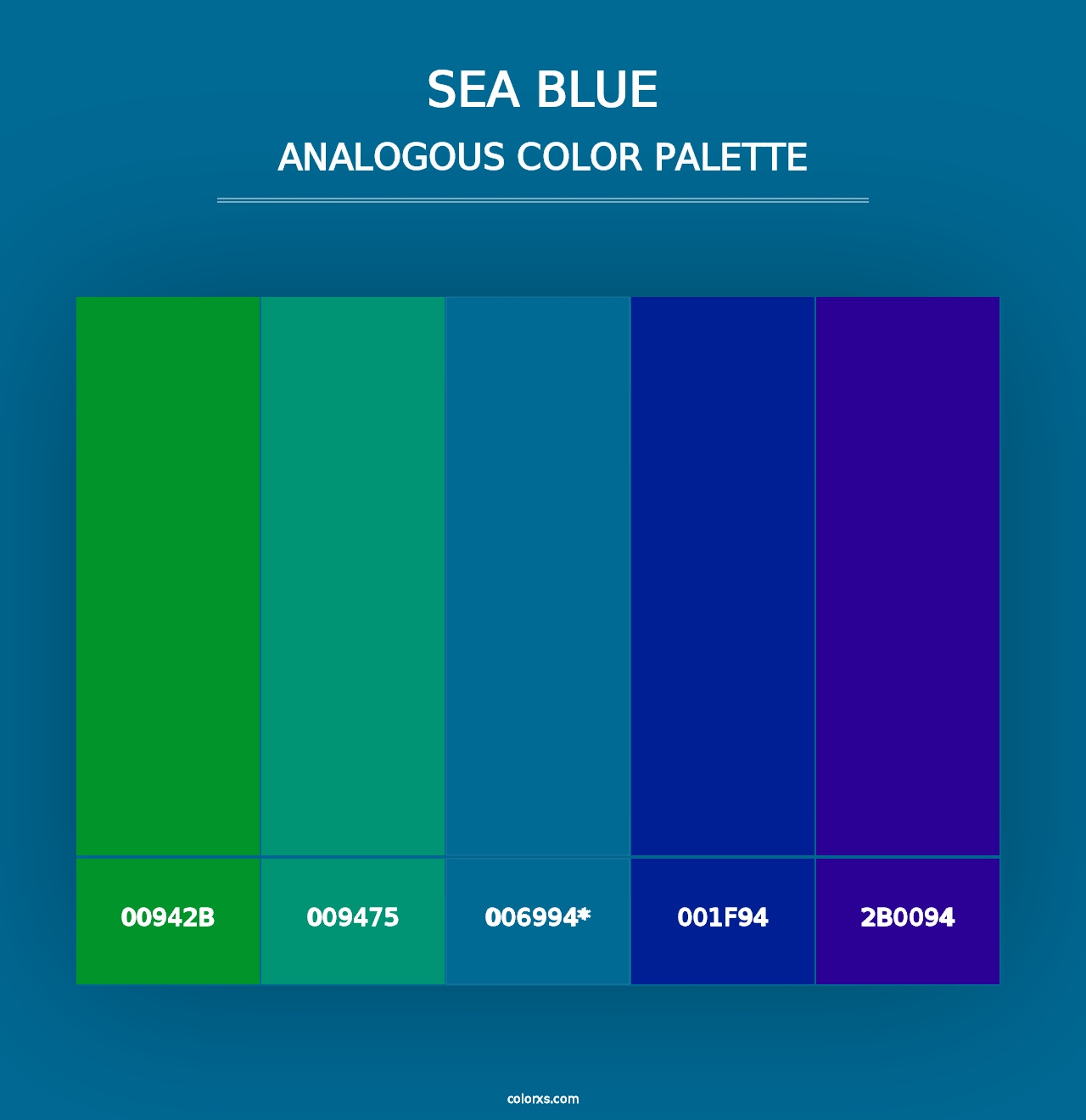 Sea Blue - Analogous Color Palette