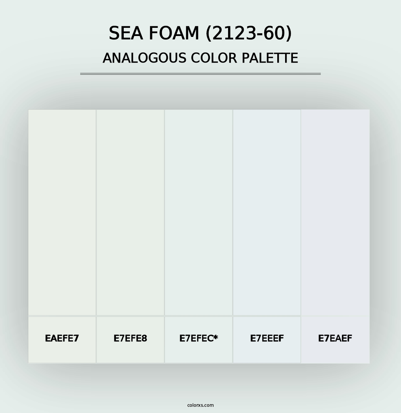 Sea Foam (2123-60) - Analogous Color Palette