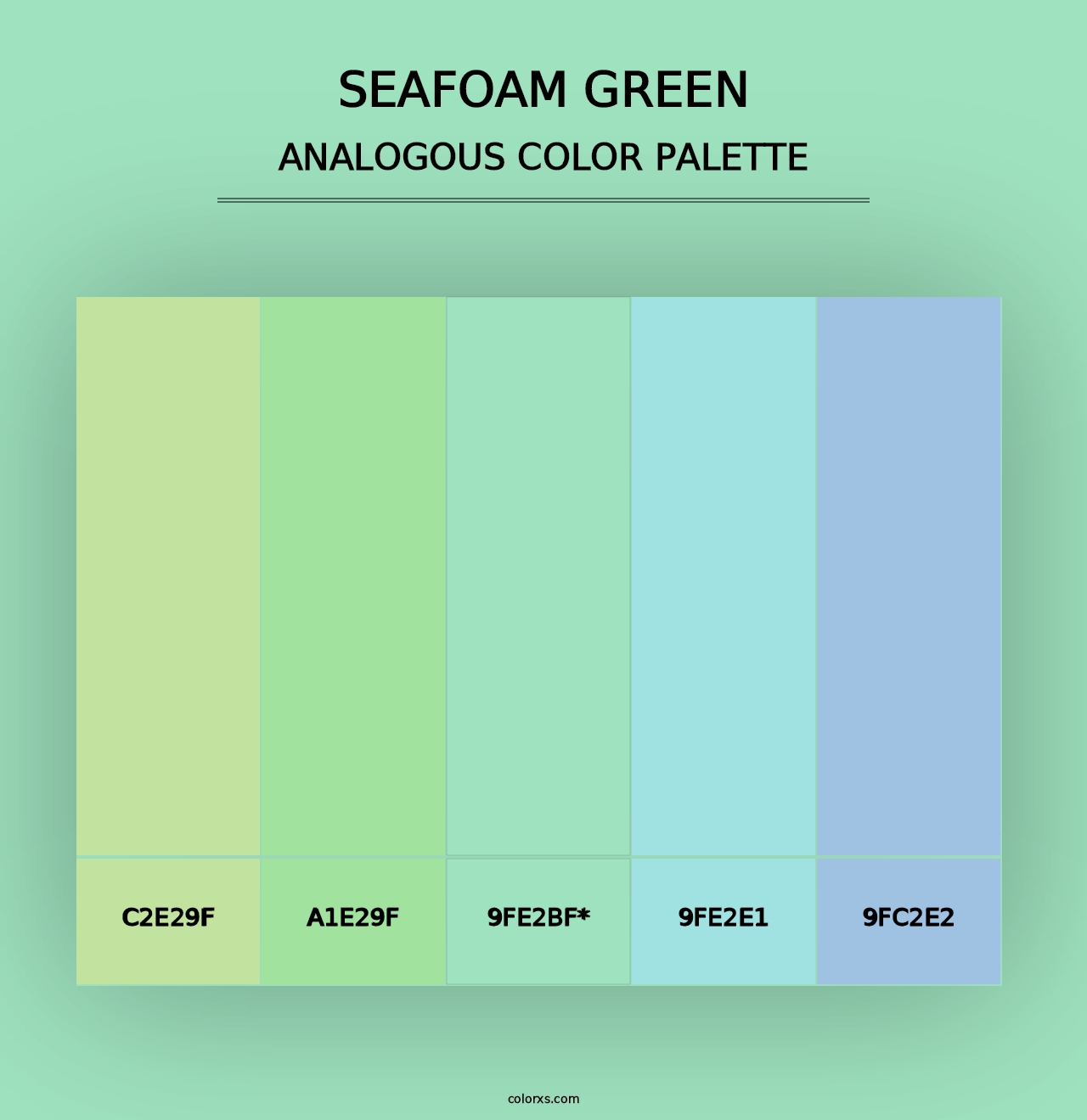 Seafoam Green - Analogous Color Palette