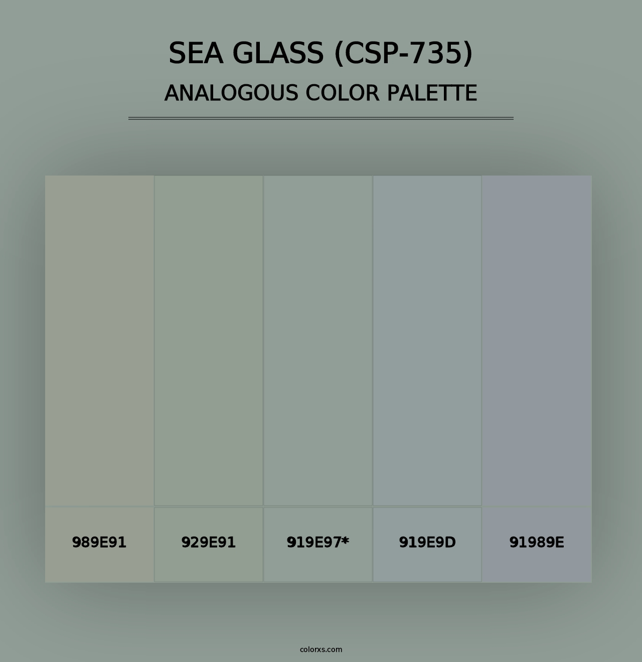 Sea Glass (CSP-735) - Analogous Color Palette