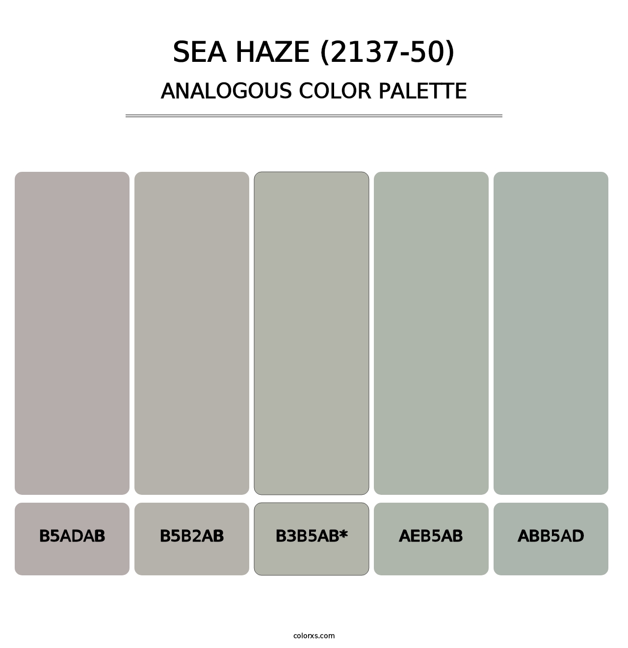 Sea Haze (2137-50) - Analogous Color Palette