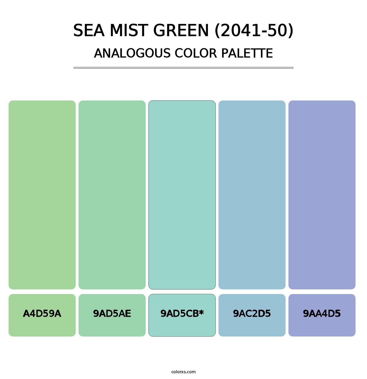 Sea Mist Green (2041-50) - Analogous Color Palette