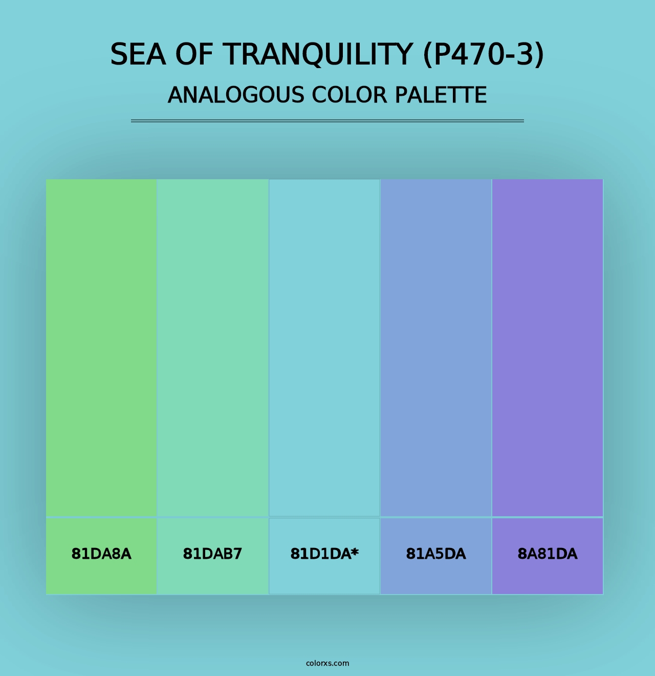 Sea Of Tranquility (P470-3) - Analogous Color Palette