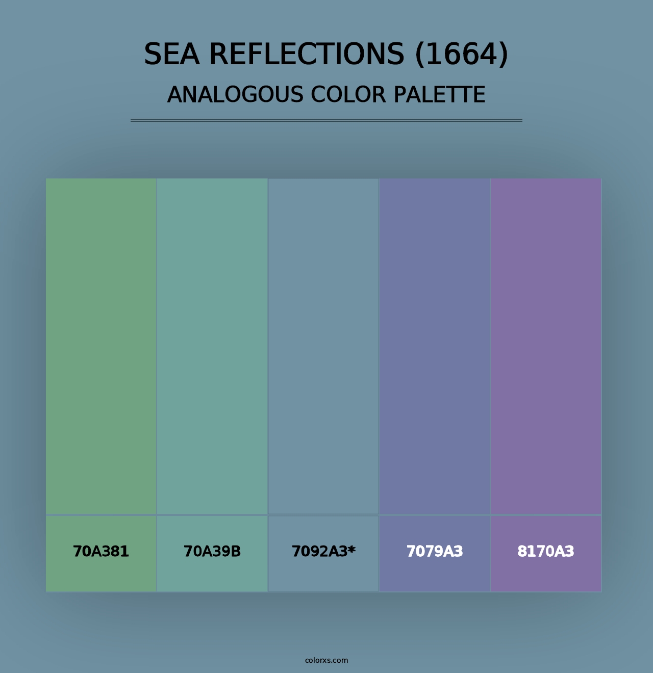 Sea Reflections (1664) - Analogous Color Palette