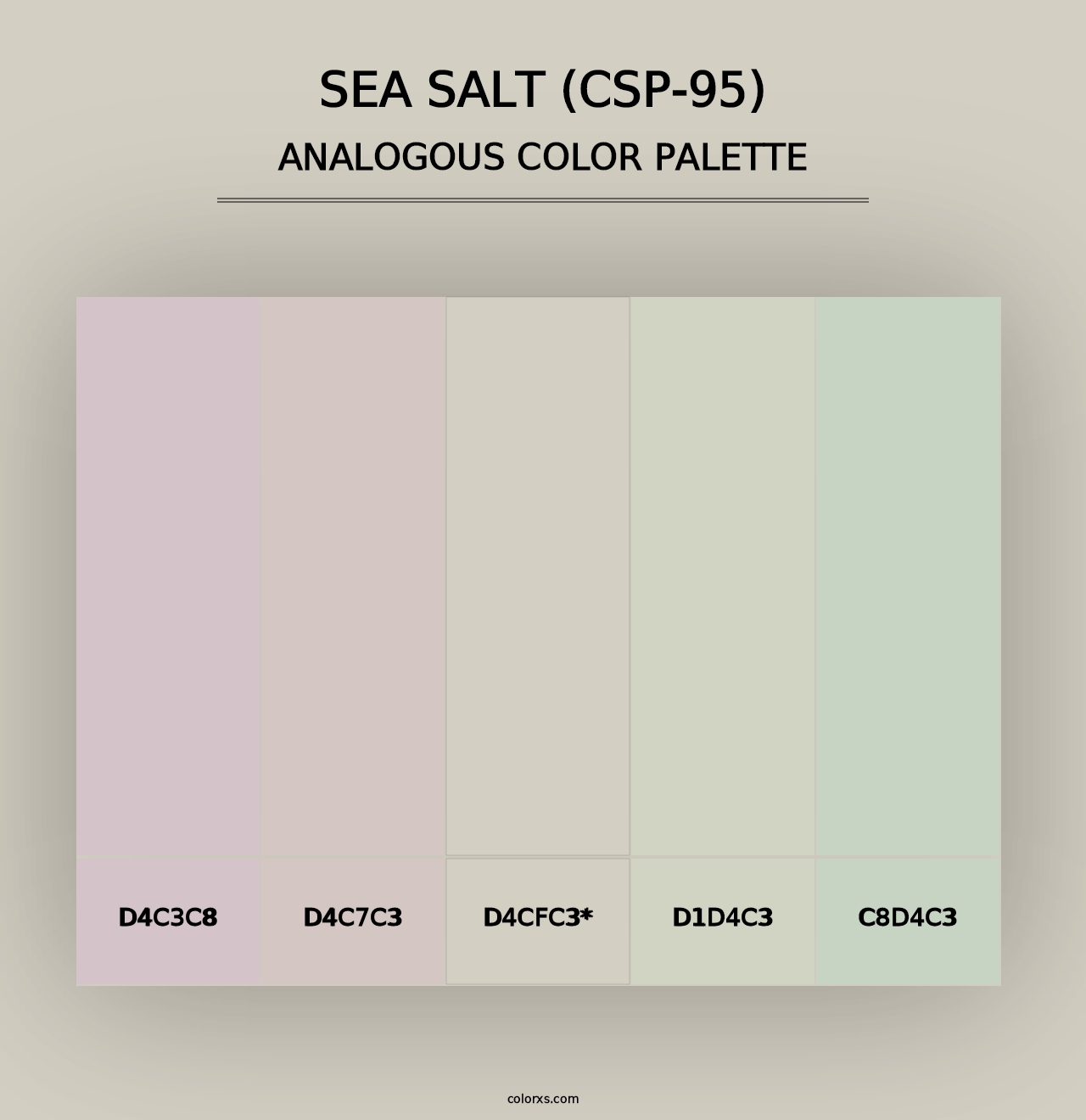 Sea Salt (CSP-95) - Analogous Color Palette