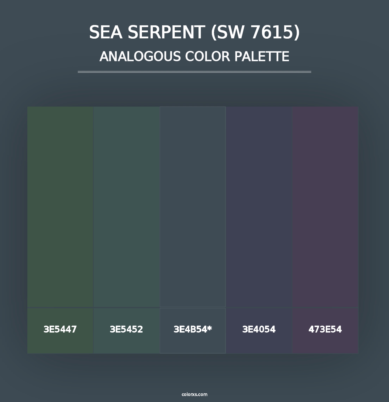 Sea Serpent (SW 7615) - Analogous Color Palette