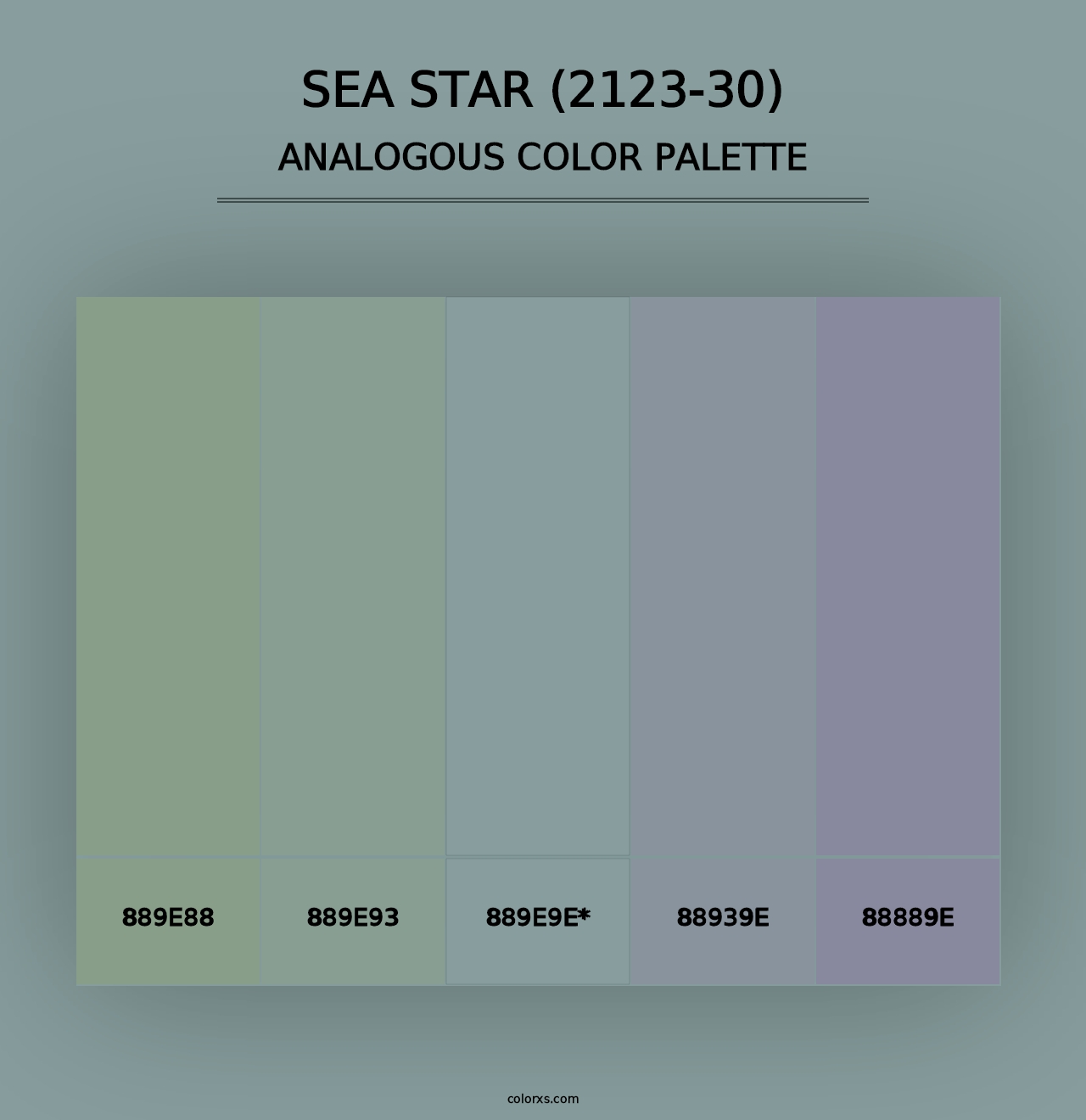 Sea Star (2123-30) - Analogous Color Palette