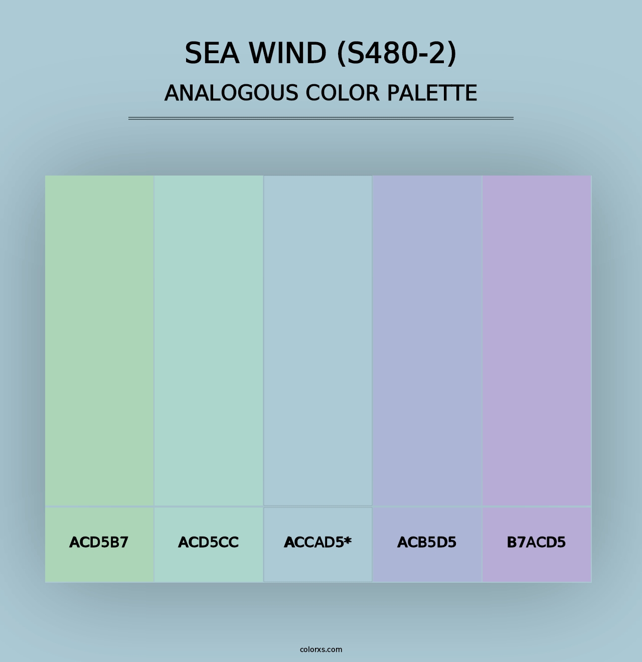 Sea Wind (S480-2) - Analogous Color Palette