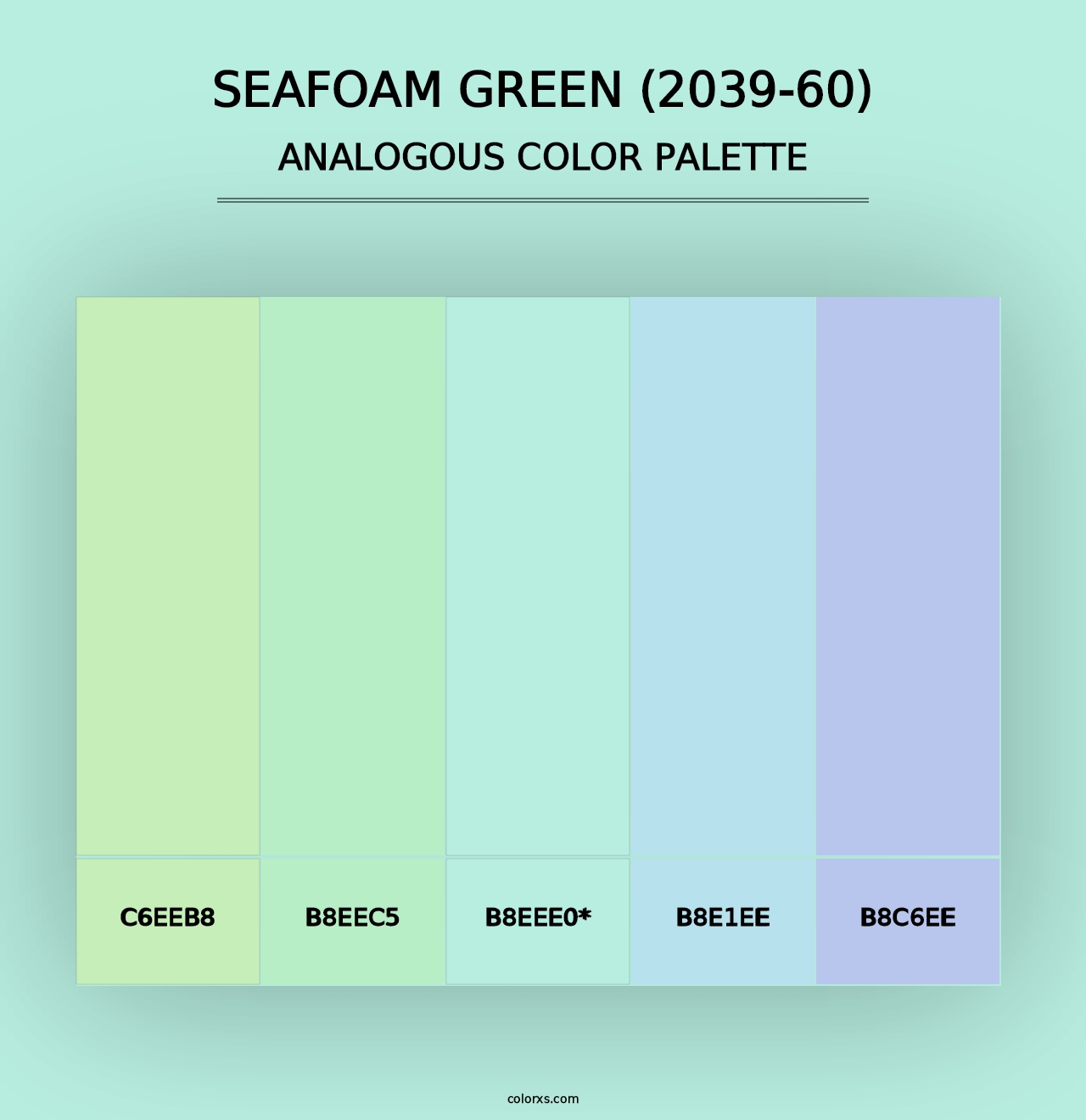 Seafoam Green (2039-60) - Analogous Color Palette