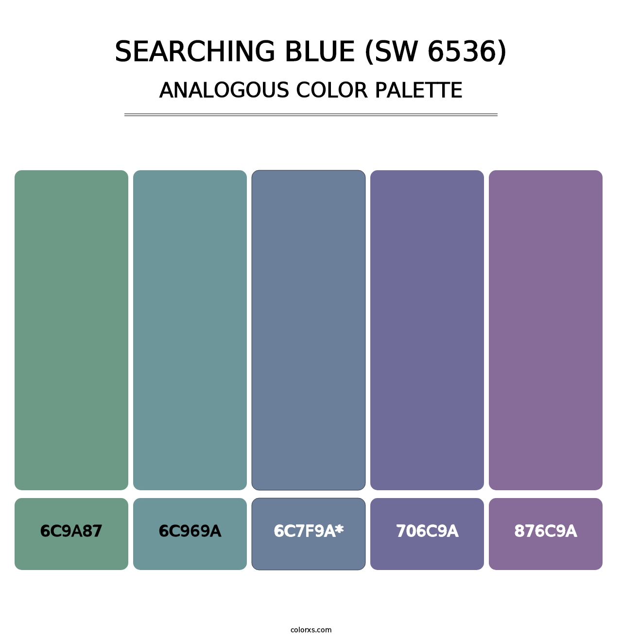 Searching Blue (SW 6536) - Analogous Color Palette