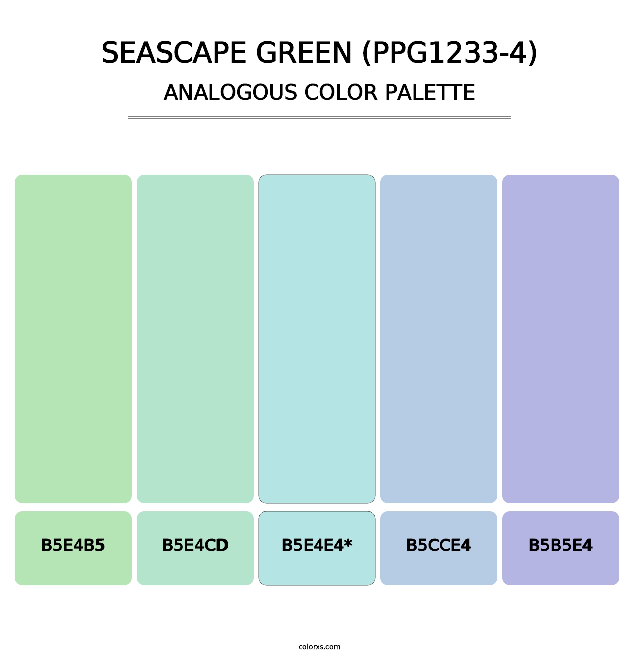 Seascape Green (PPG1233-4) - Analogous Color Palette