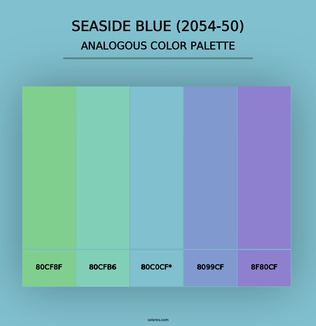 Seaside Blue (2054-50) - Analogous Color Palette