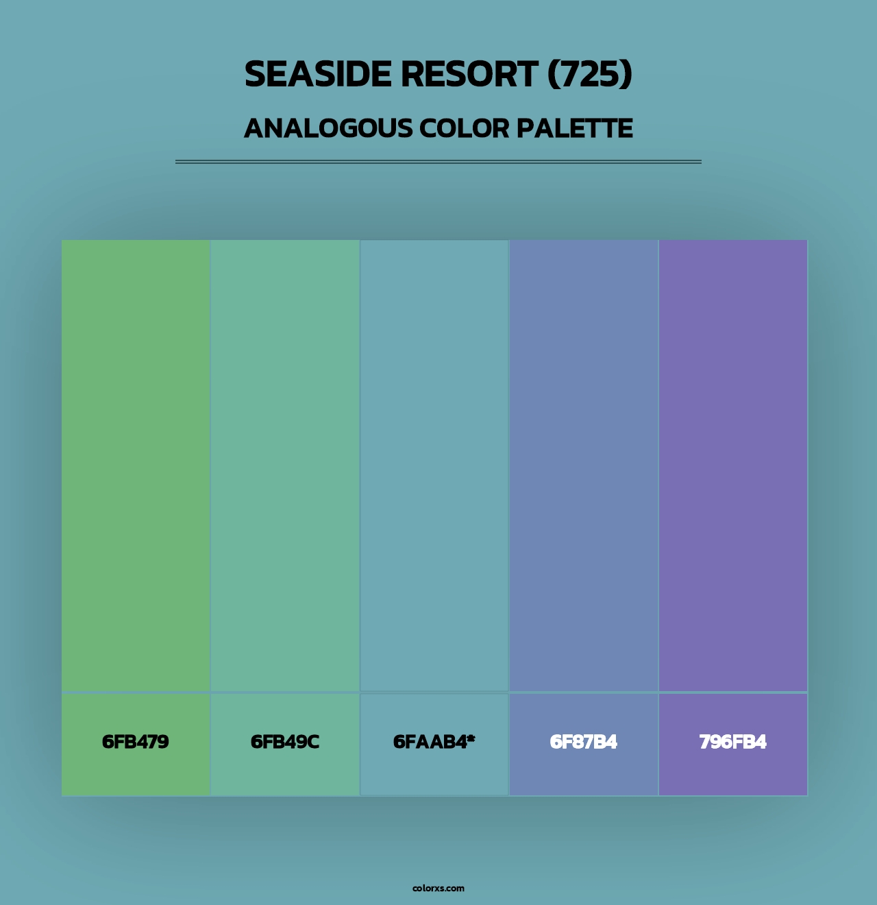 Seaside Resort (725) - Analogous Color Palette