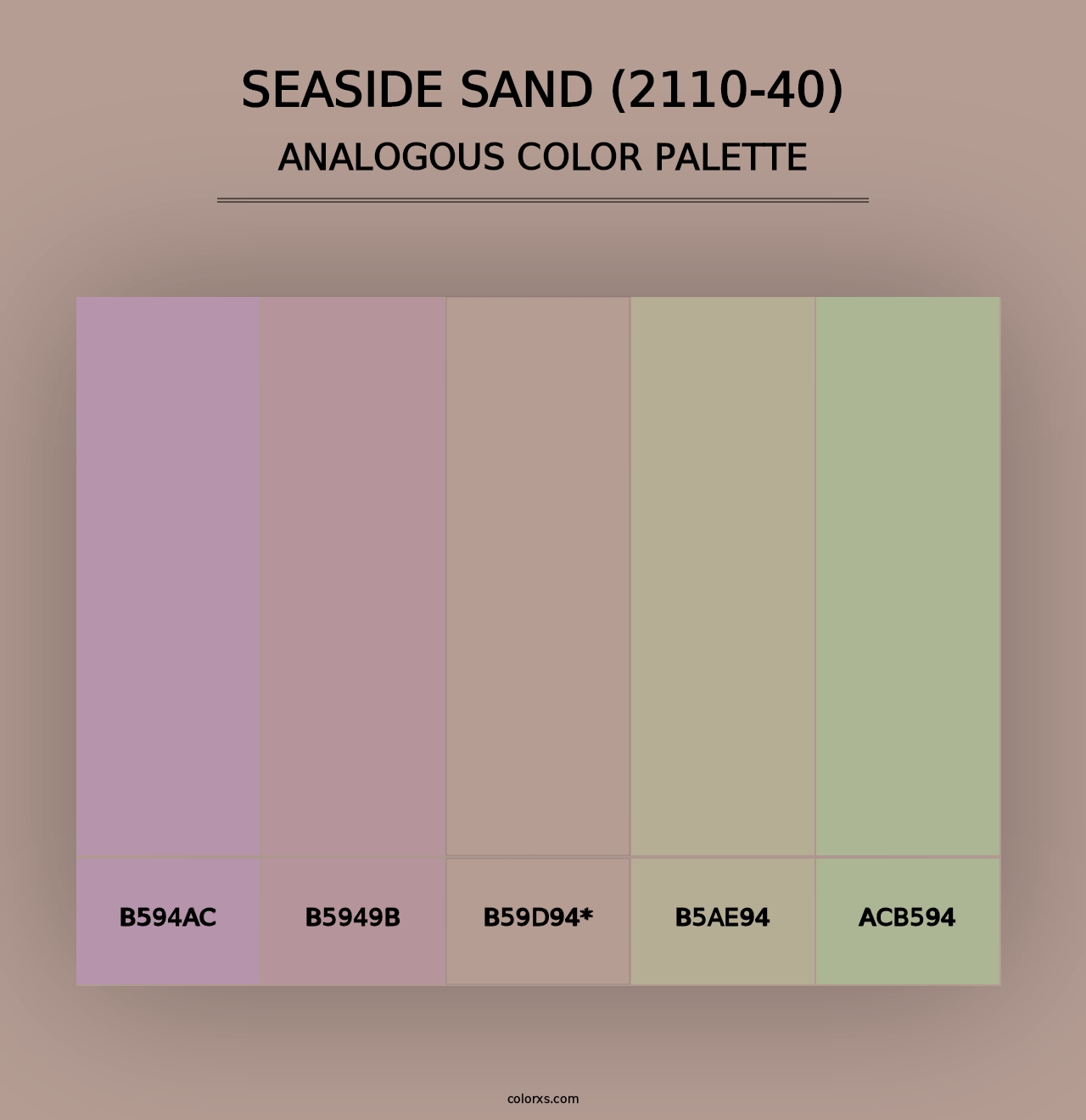 Seaside Sand (2110-40) - Analogous Color Palette