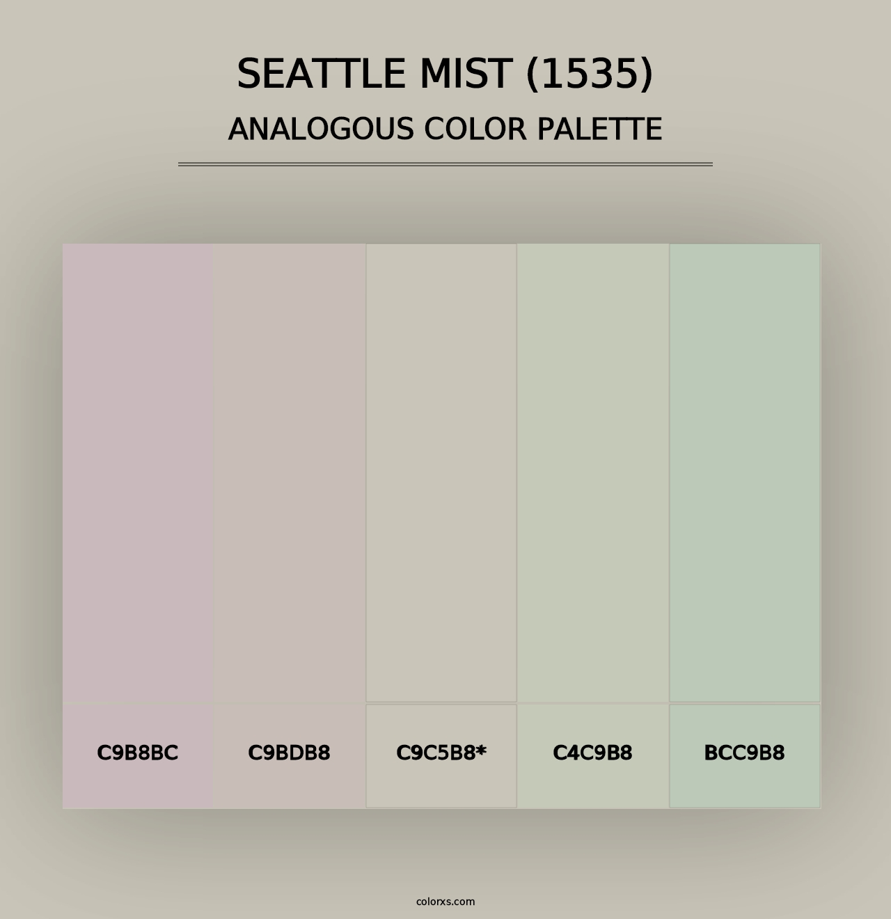 Seattle Mist (1535) - Analogous Color Palette