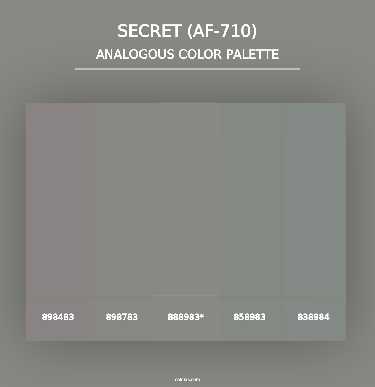 Secret (AF-710) - Analogous Color Palette