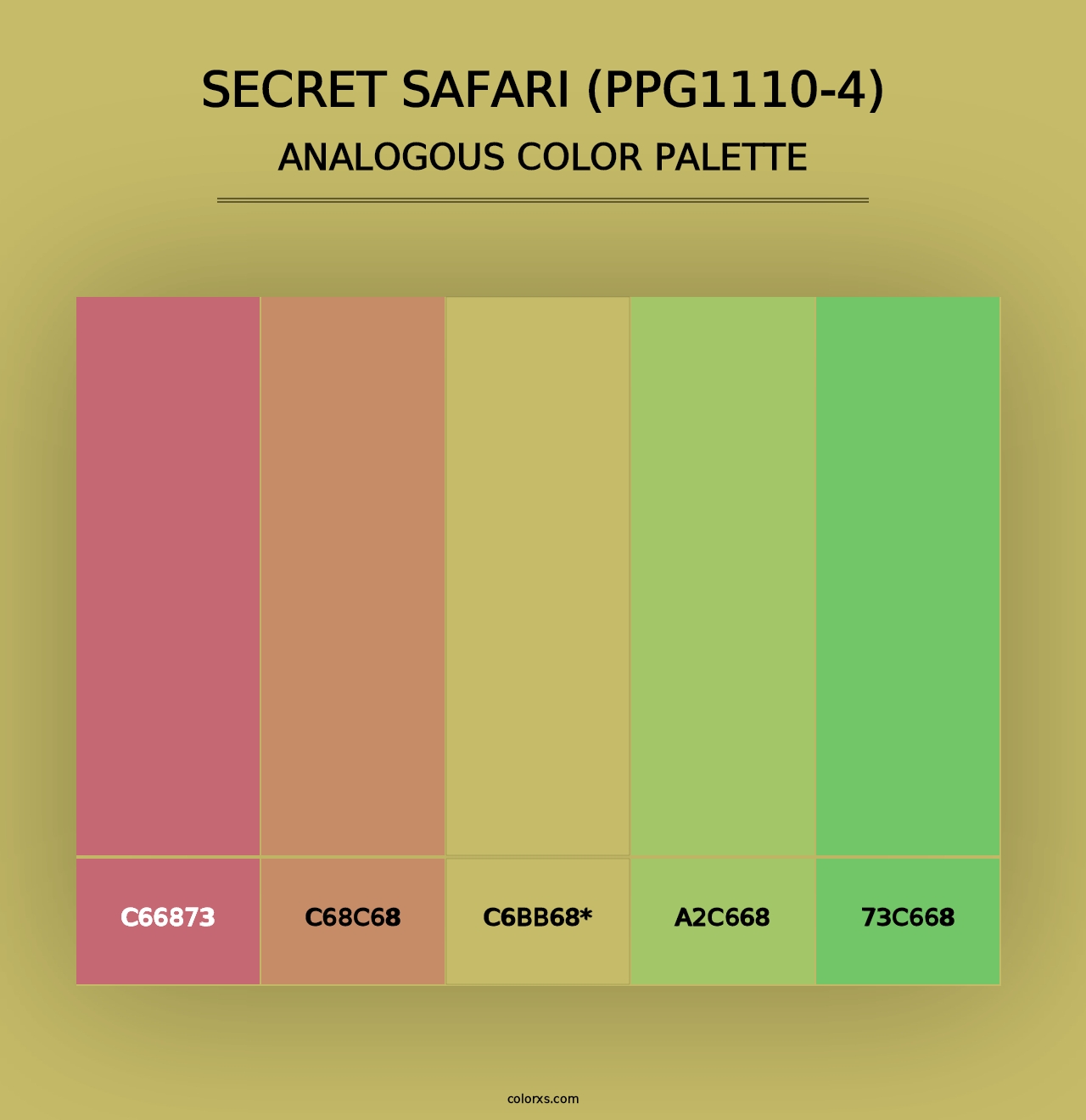 Secret Safari (PPG1110-4) - Analogous Color Palette