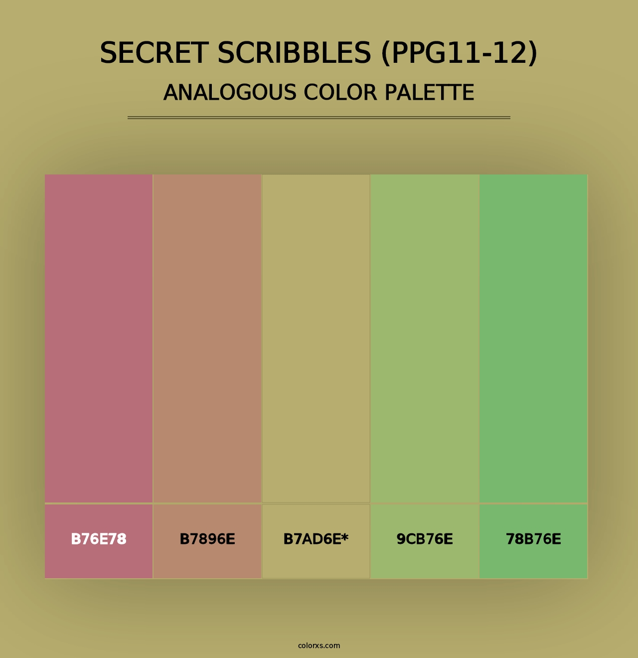 Secret Scribbles (PPG11-12) - Analogous Color Palette