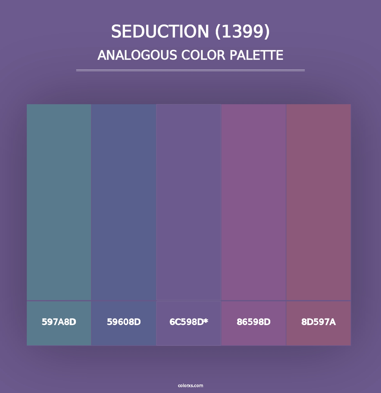 Seduction (1399) - Analogous Color Palette