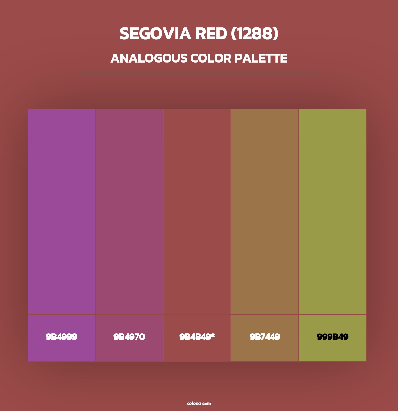 Segovia Red (1288) - Analogous Color Palette