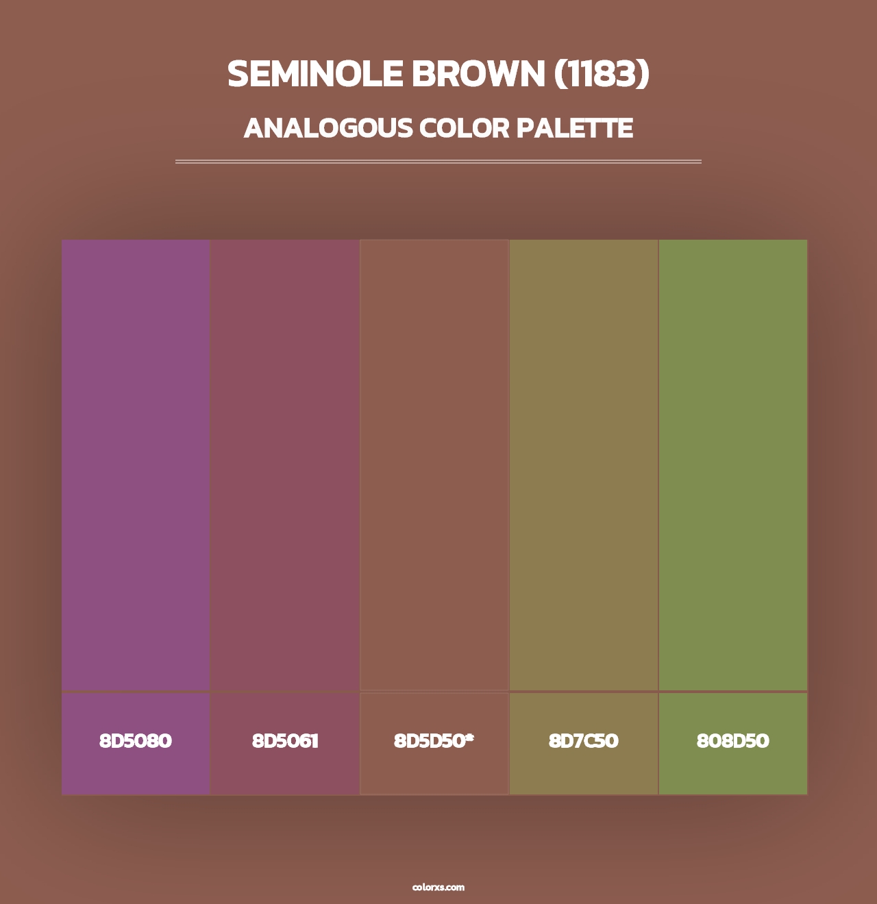 Seminole Brown (1183) - Analogous Color Palette