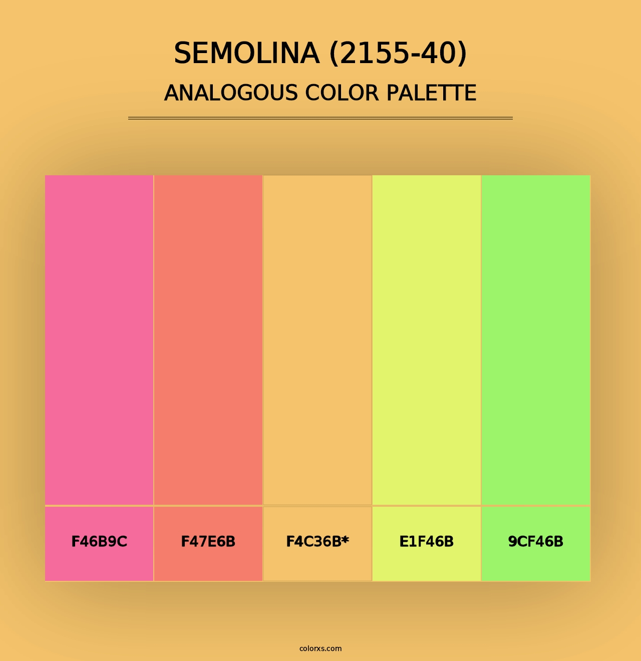 Semolina (2155-40) - Analogous Color Palette