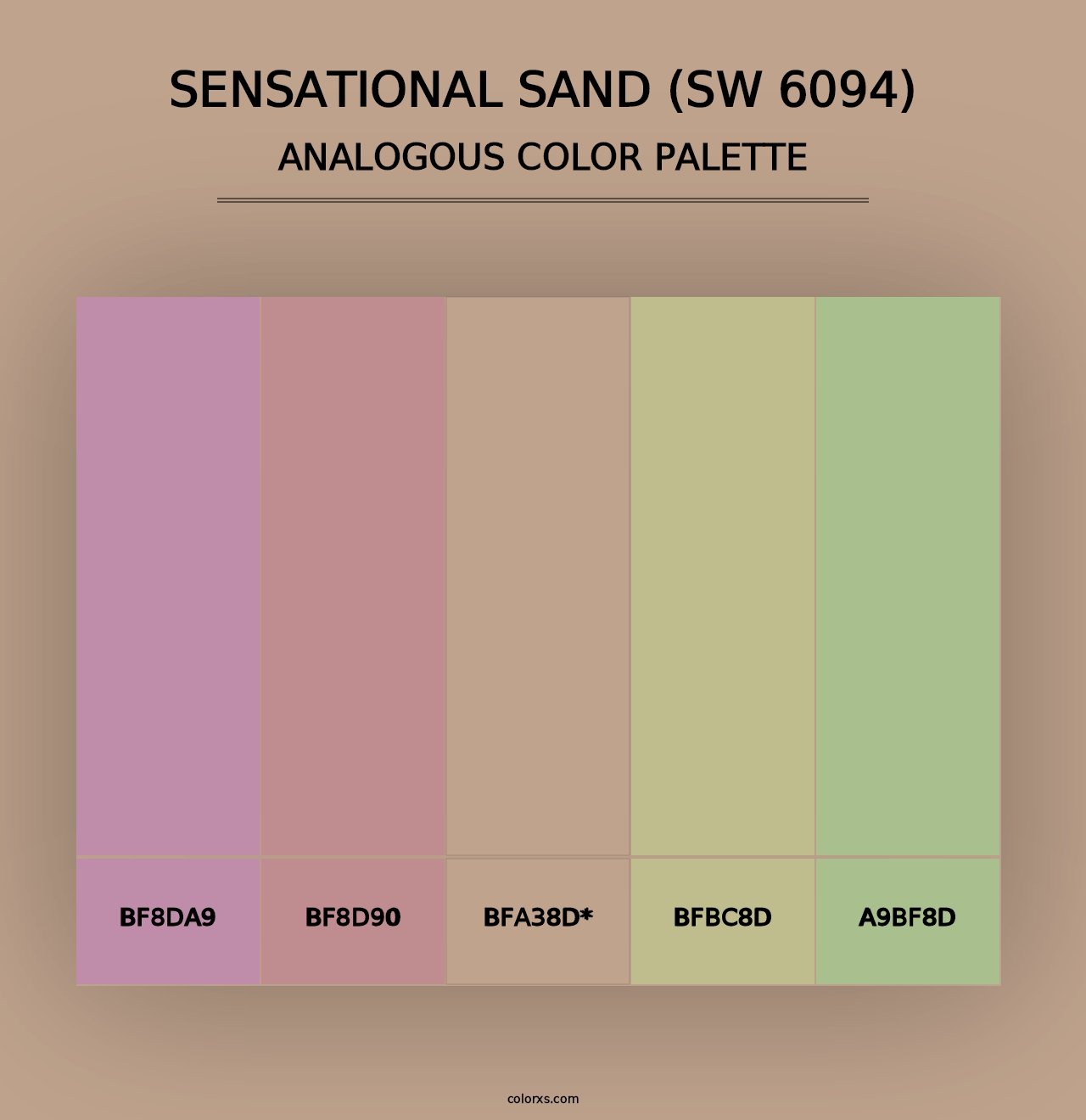 Sensational Sand (SW 6094) - Analogous Color Palette