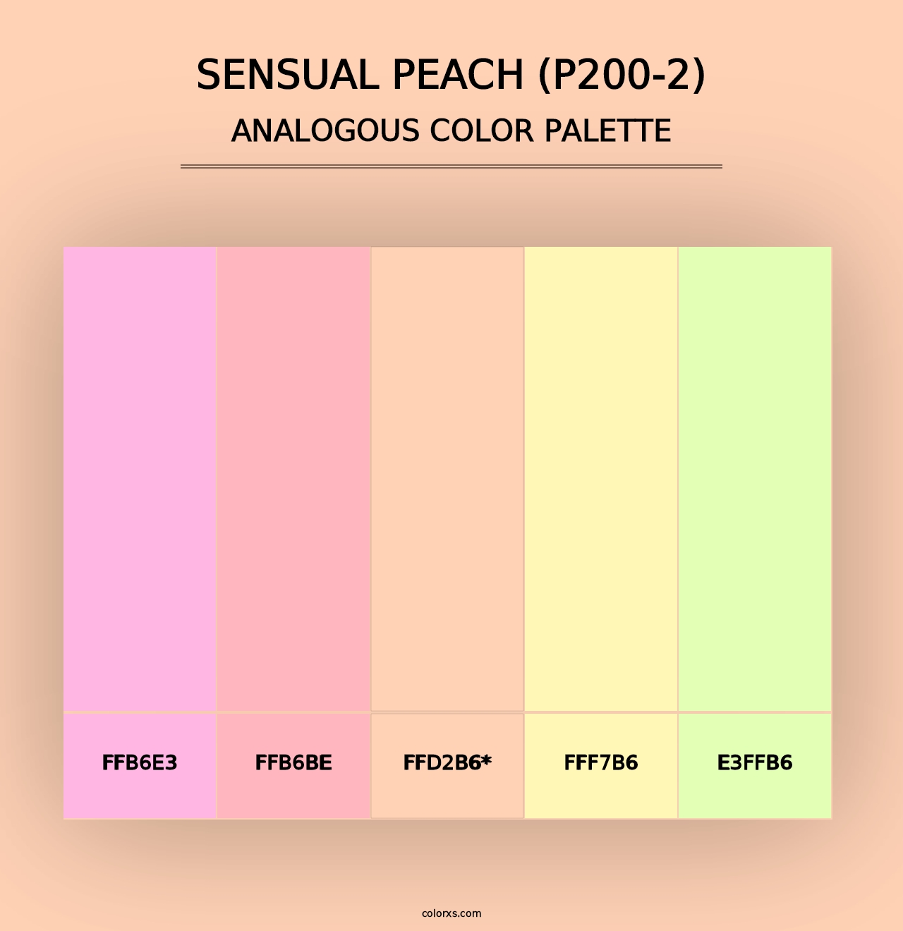 Sensual Peach (P200-2) - Analogous Color Palette