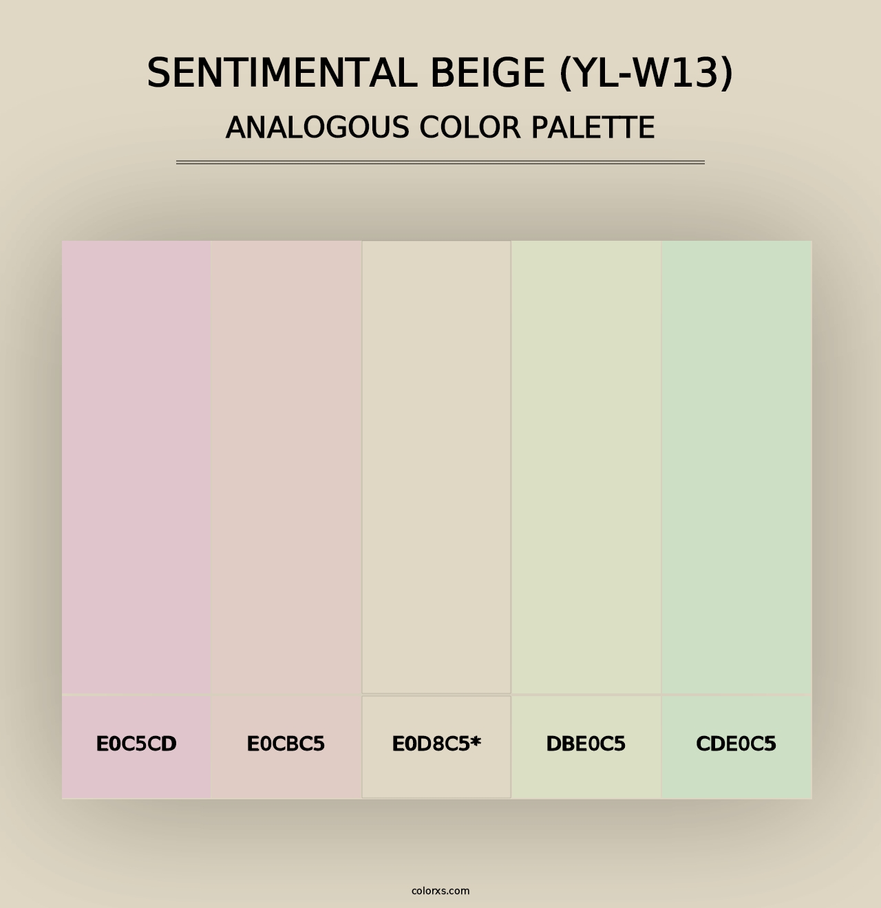 Sentimental Beige (YL-W13) - Analogous Color Palette