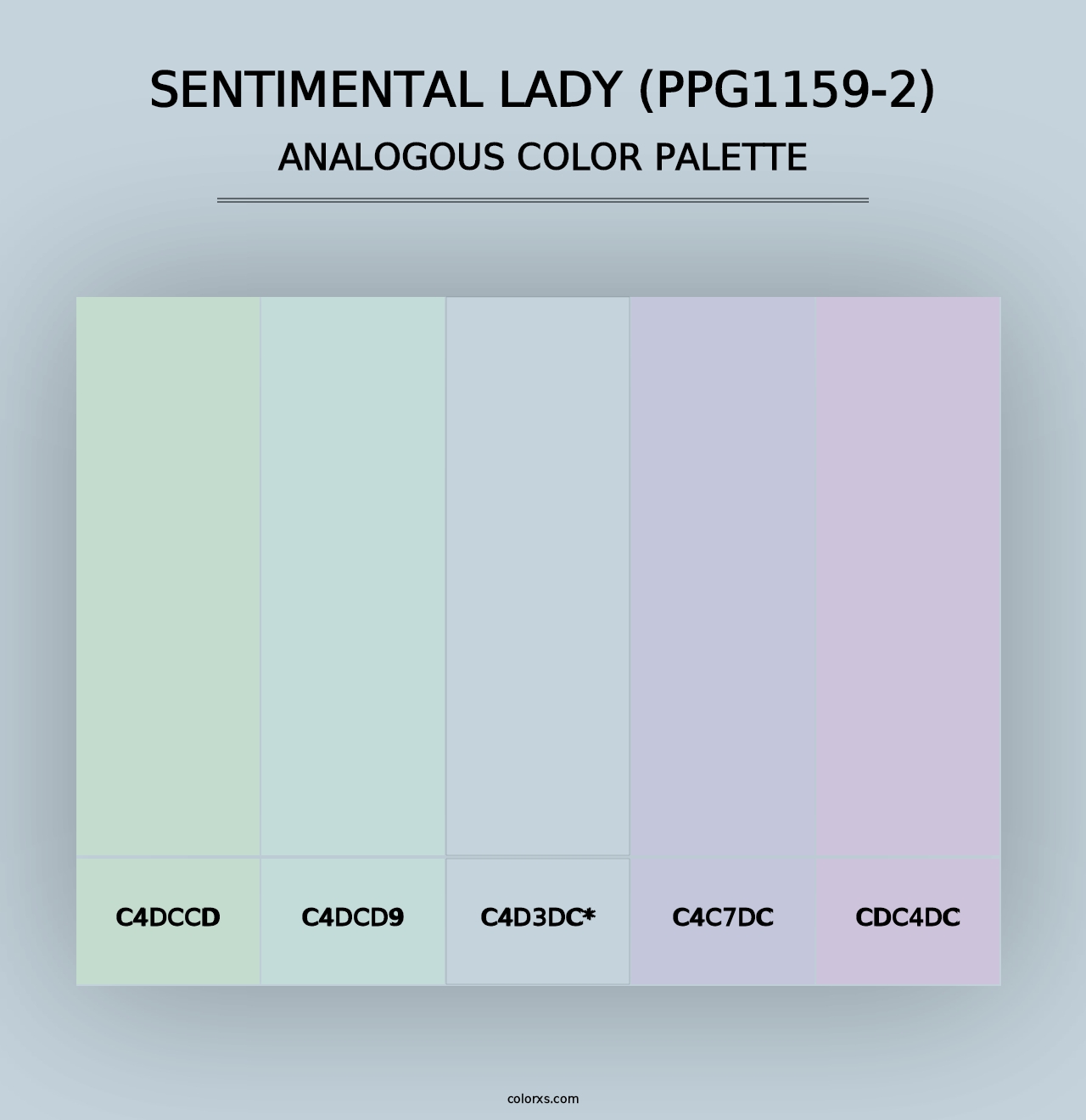 Sentimental Lady (PPG1159-2) - Analogous Color Palette