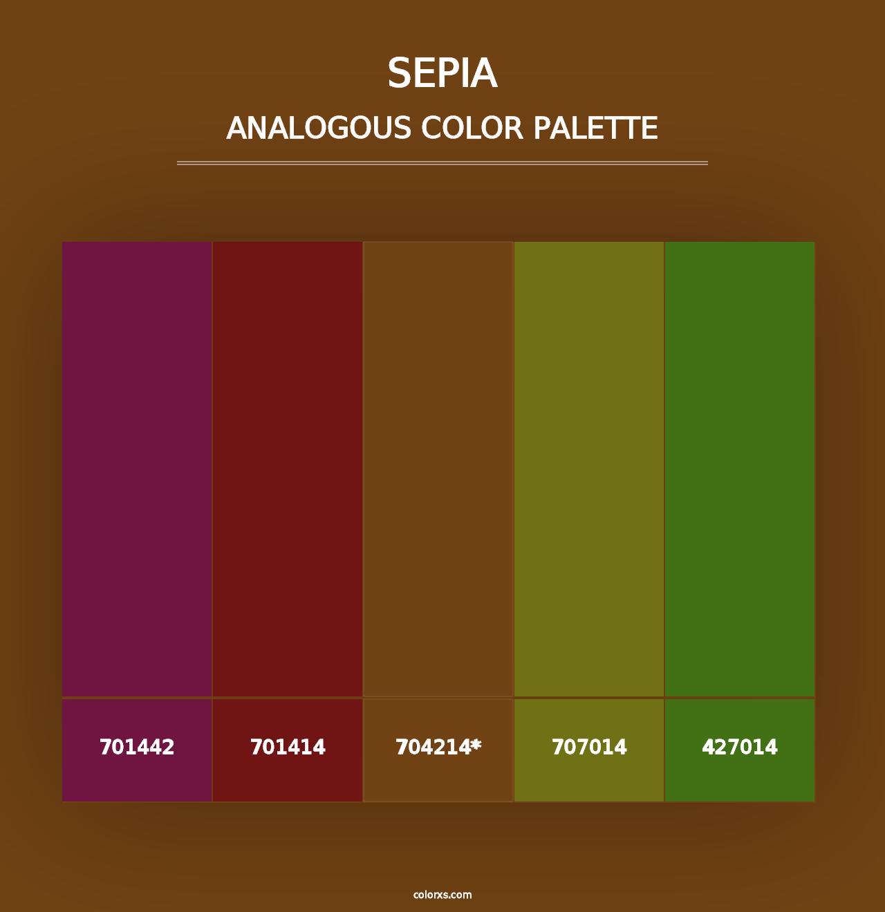 Sepia - Analogous Color Palette