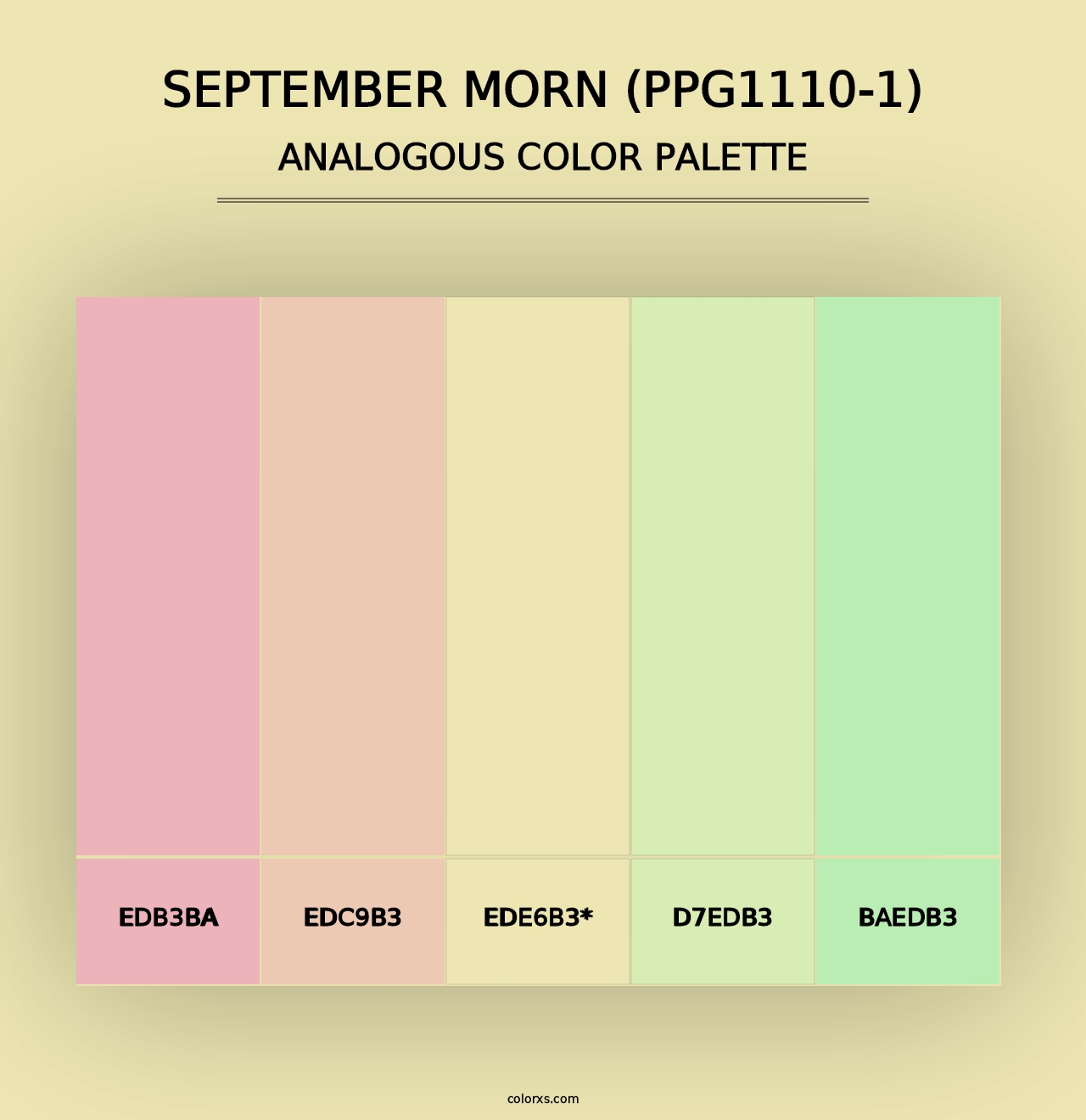 September Morn (PPG1110-1) - Analogous Color Palette