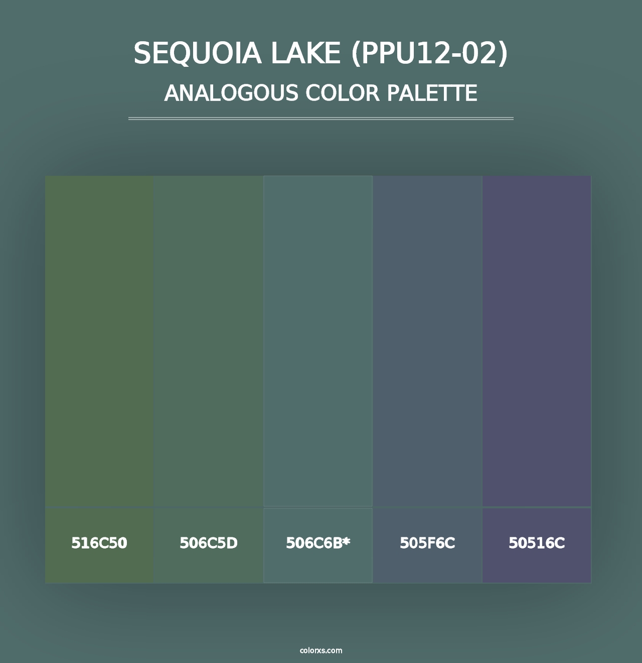 Sequoia Lake (PPU12-02) - Analogous Color Palette