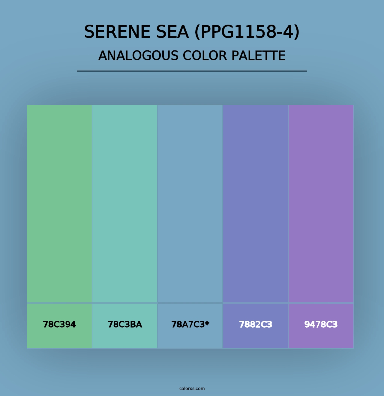 Serene Sea (PPG1158-4) - Analogous Color Palette