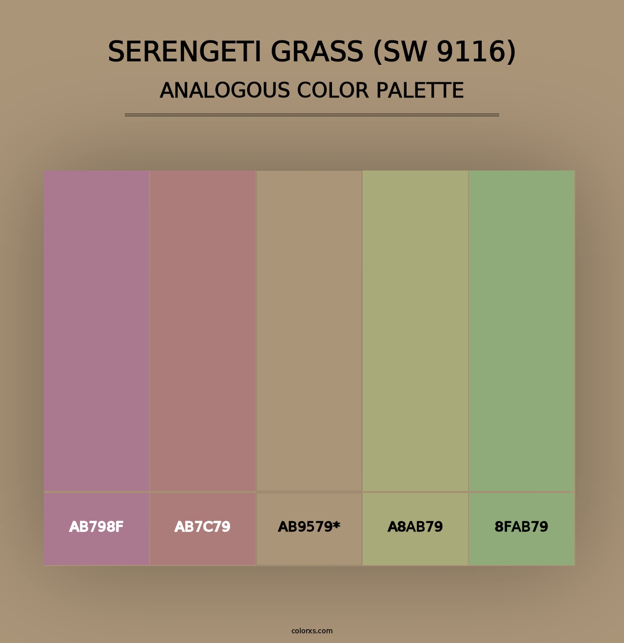 Serengeti Grass (SW 9116) - Analogous Color Palette