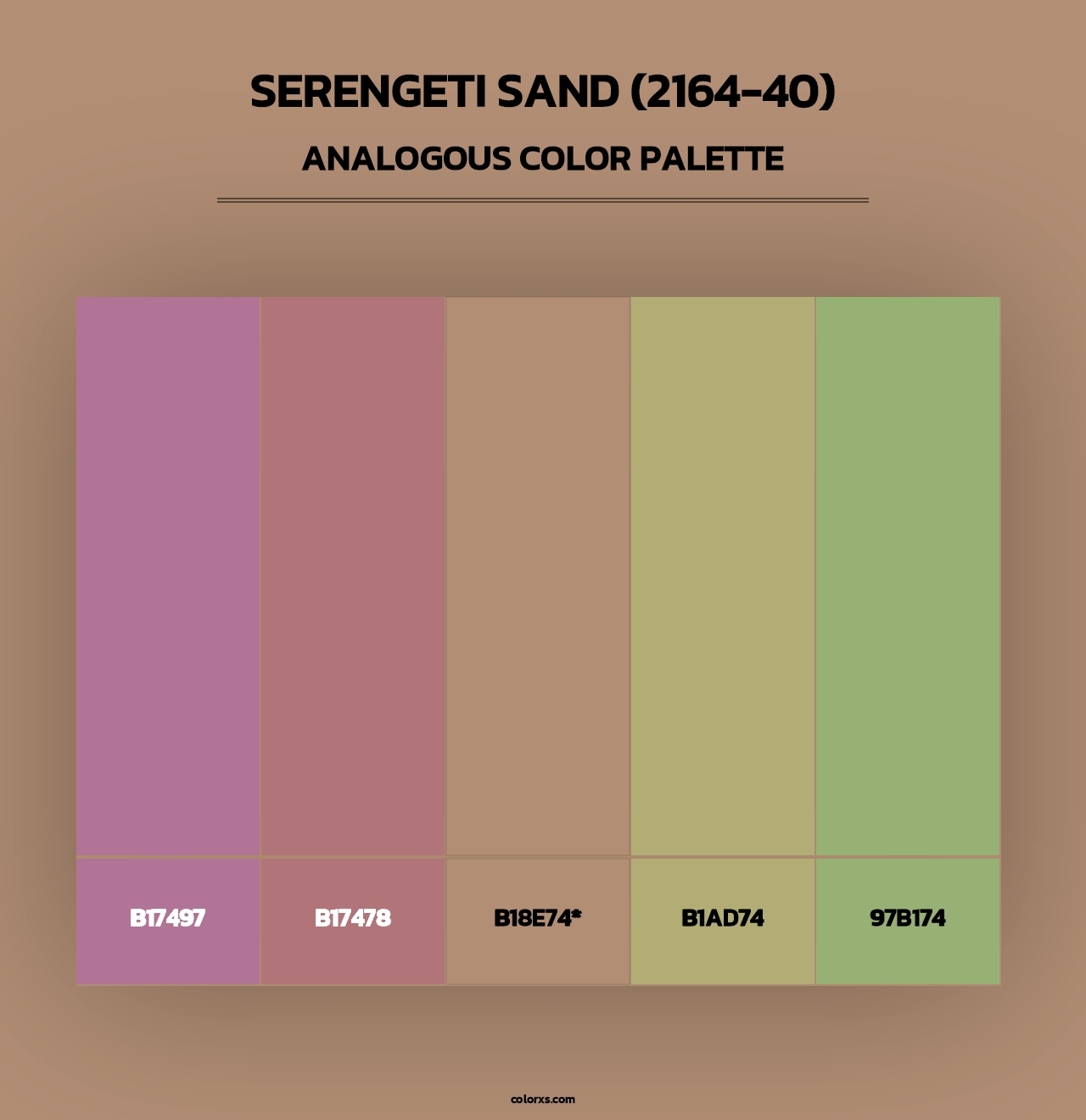 Serengeti Sand (2164-40) - Analogous Color Palette