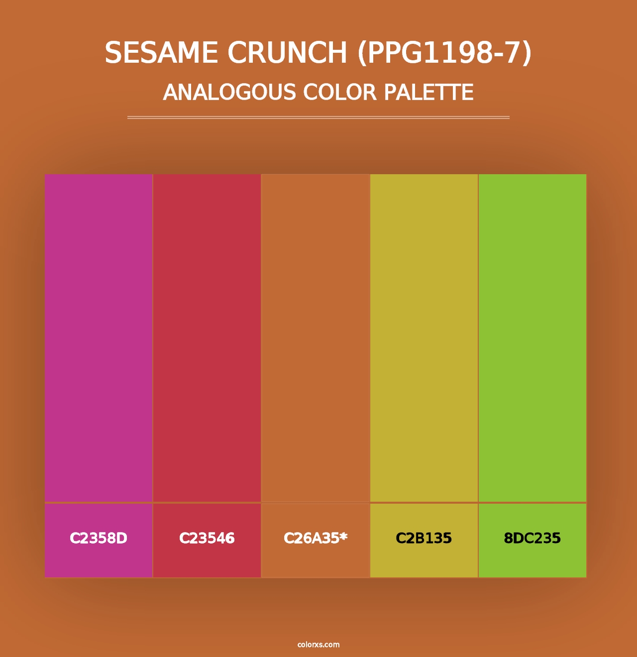 Sesame Crunch (PPG1198-7) - Analogous Color Palette