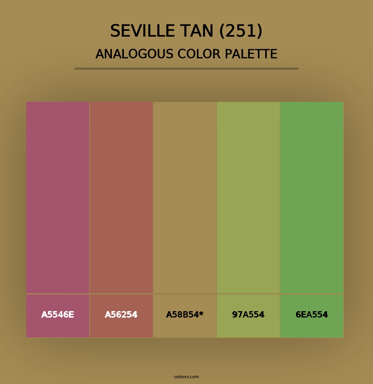 Seville Tan (251) - Analogous Color Palette